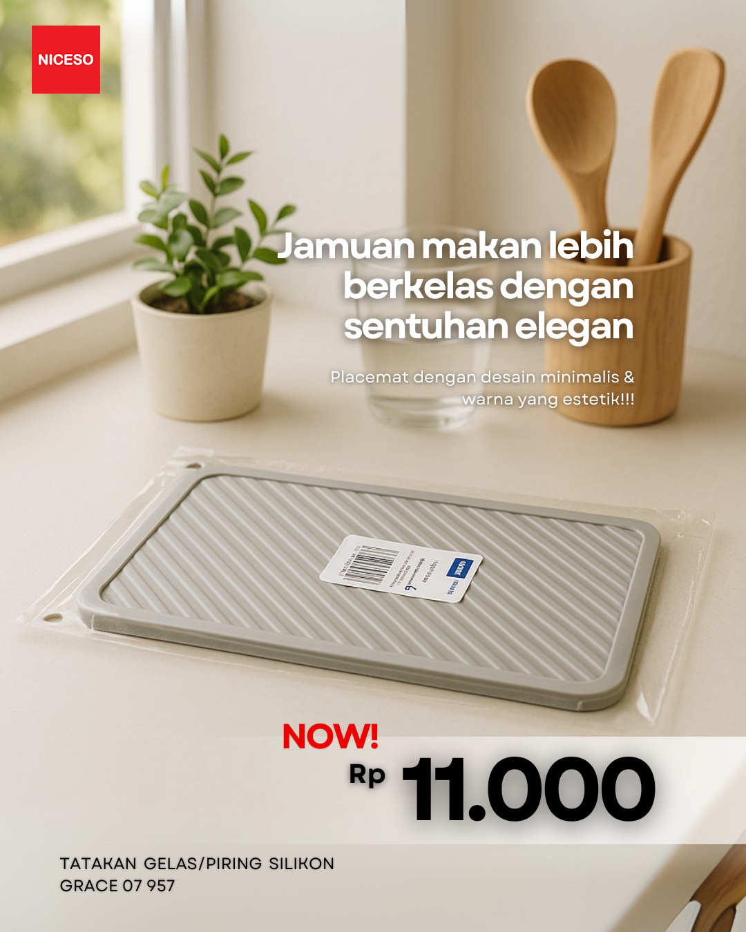 Tatakan Gelas/Piring Silikon Grace 07 957